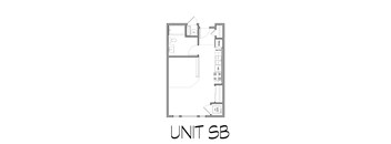 Studio/1 Bathroom Floor Plan